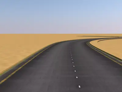 Desert Highway 3D model