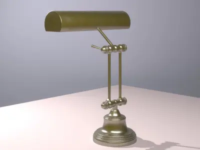 Brass Library Reading Light 3D model
