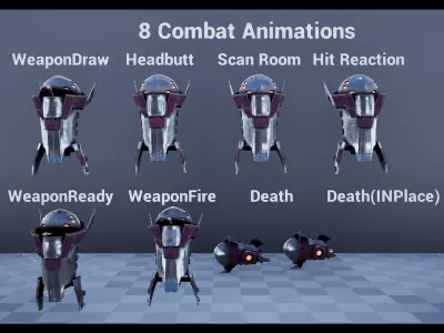 Drone Pack 2 - Full Metal Mega Series Low-poly 3D model Low-poly 3D model