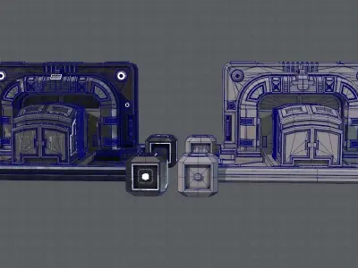 Sci-fi cartoon Model Low-poly 3D model