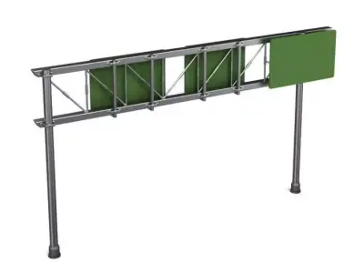 Overhead Street Sign 3D model