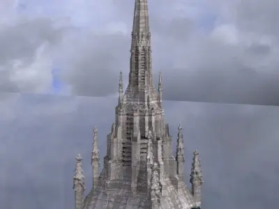 Dark Fantasy Tower top 2 3D model