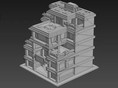 House Voxel - 11 Low-poly 3D model