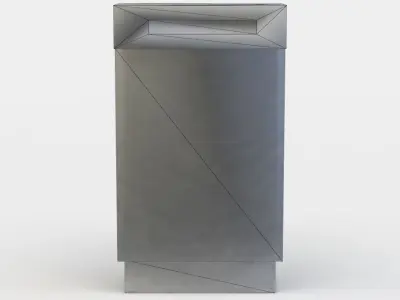 Ticket machine Low-poly 3D model