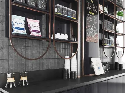 Loft Coffee Bar Stand 3D model