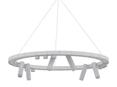 AGVID circular pendant light gold 3D model