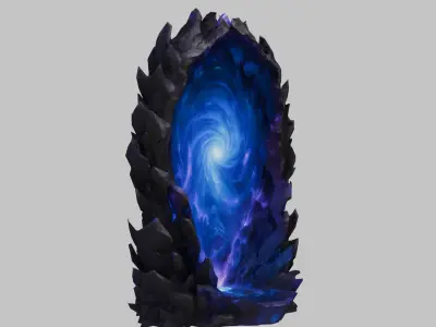 Blue Portal 3D Model Low-poly 3D model