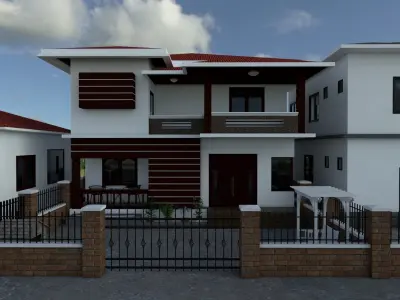 2 storey Building  3D model purchase