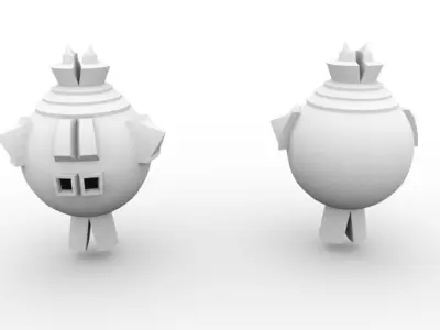Enemy Robo Low-poly 3D model