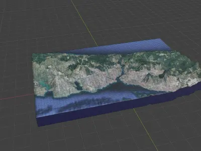 Istanbul island of greece Low-poly 3D model