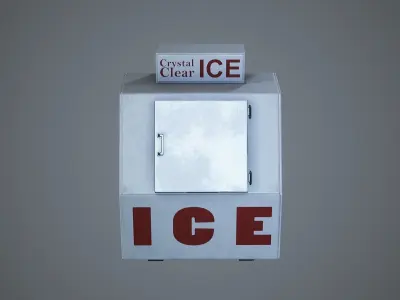 Outdoor Ice Machine Low-poly 3D model