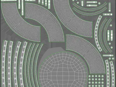 Benzara Leather Wall Mirror 3D model