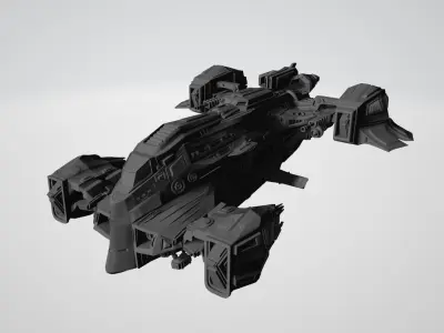 Spaceship 3D print model 5