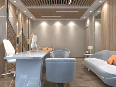 Office Room Luxury Modern 3D model