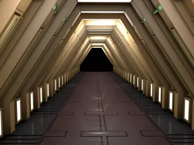 Sci fi corridor  3D model