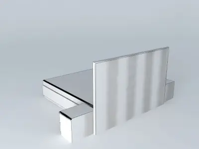 bed with light Free 3D model