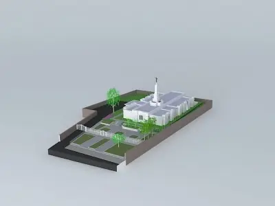 LDS, Temple Villahermosa, Tabasco, Mexico. Templo Mormon, 85 ... Free 3D model