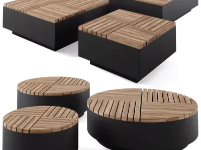Park benches Hocker Aluminum by furns 3D model