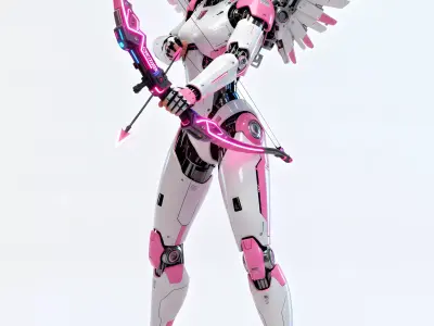 Cyber-Cupid - Valkyrie Android 3D Model Low-poly 3D model