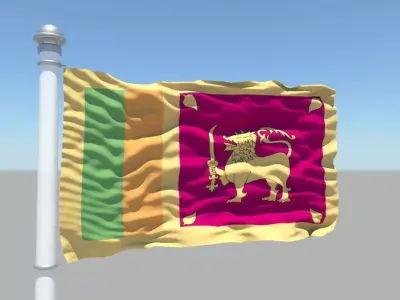 Sri Lanka flag 3D model