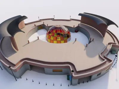 Museum building-Museum complex 3D model purchase