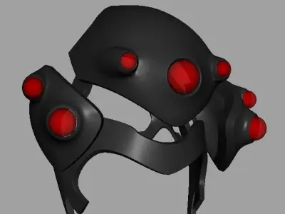 Widowhelm helmet with lights 3D print model