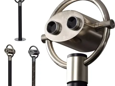 Stationary binoculars for the observation deck 3D model