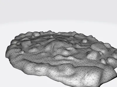 3d Model Mountain Range Barrier  3D model