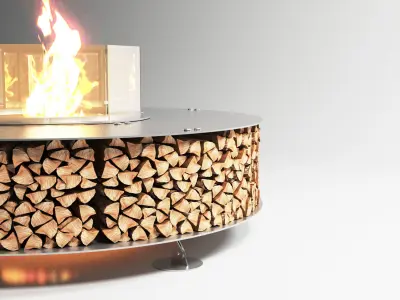 Firepit AK47 Zero 3d model Low-poly 3D model