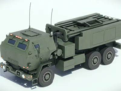 M142 HIMARS High Mobility Artillery System Low-poly 3D model
