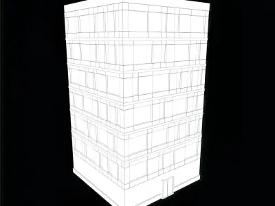 Brick Building 3D model