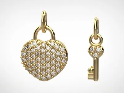 PE1901 Classic Solitaire Pendant half ct CAD STL 18K  1g 3D print model