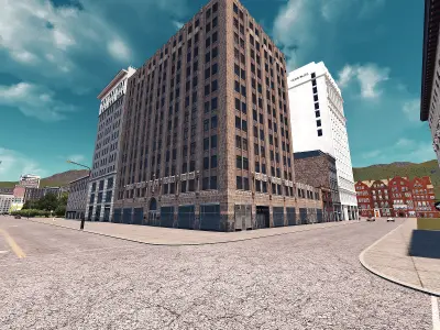 Baker Buildings Low-poly 3D model