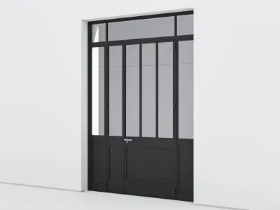 Aluminium door 308 3D model