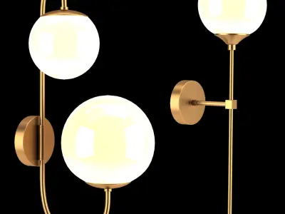 Contemporary foyer wall lighting 3D model