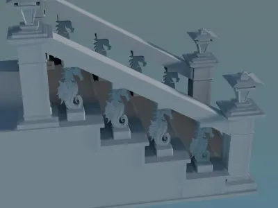 Staircase Balustrade Designs 3D model 3D print model