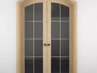 Wooden door Free 3D model 2