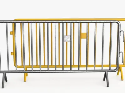 Road Safety Barrier Low-poly 3D model