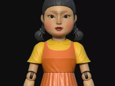 Squid Game  Netflix Fan Art Low-poly 3D model