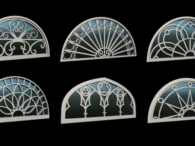 30 Door Arch Head Base Mesh Vol 1 Low-poly 3D model