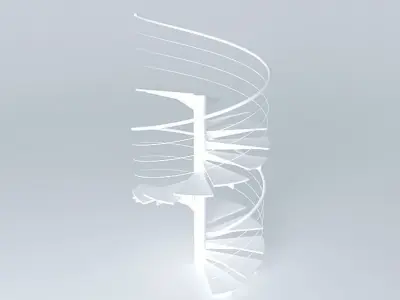 Spiral staircase with handrails Free 3D model