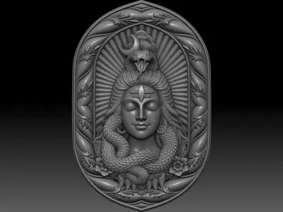 shiva hindu god idol for 3d print and CNC 3D print model