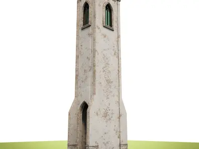 GOTHIC CASTLE BUILDING 20 Low-poly 3D model