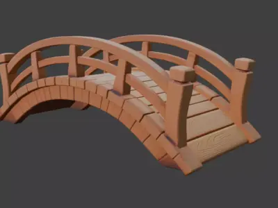 Village Garden Bridge 3D model
