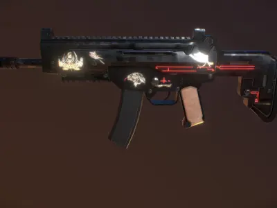 SMT Combat Rifle - Sci-Fi 3D Weapon 3D model