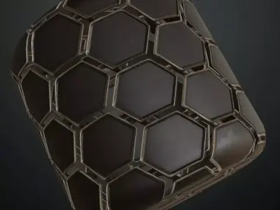 Dark Scratched Square Metal Panels PBR SEAMLESS Texture