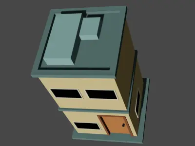 Lowpoly 3D House Low-poly 3D model