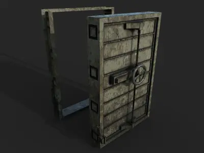 Hermetic Door II Low-poly 3D model