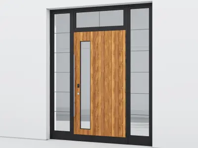 Aluminium door 69 3D model