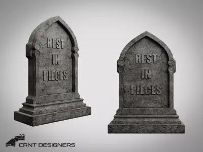 Tombstone Low-poly 3D model purchase
